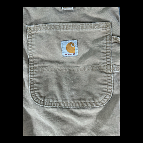 Carhartt Tan Shorts Original Fit Sz 32 Distressed - Picture 3 of 5